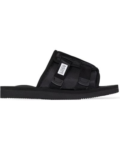 Suicoke Buckle Detail Slides - Black