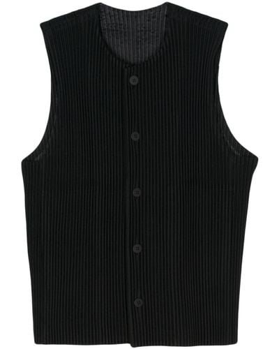 Homme Plissé Issey Miyake Tailored Pleats 1 Waistcoat - Black