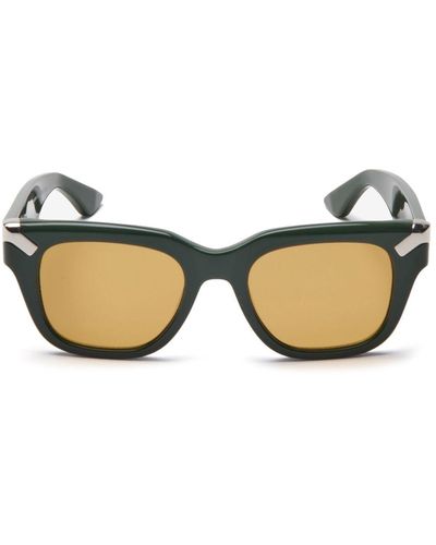 Alexander McQueen Punk Rivet Square-frame Sunglasses - Natural