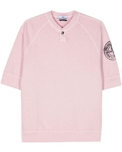 Stone Island Katoenen T-shirt - Roze