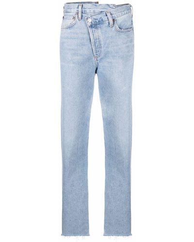 Agolde Criss Cross Straight-leg Jeans - Blue