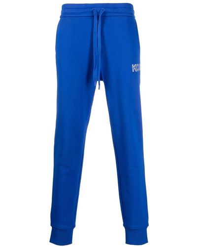 Michael Kors Pantalones de chándal con logo bordado - Azul