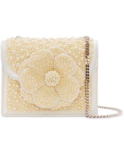 Oscar de la Renta Tro Pearl-embellished Mini Bag - Natural