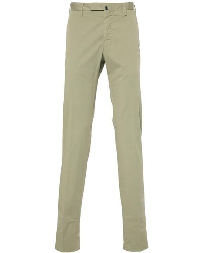 Incotex Slim-cut Stretch-cotton Pants - Green