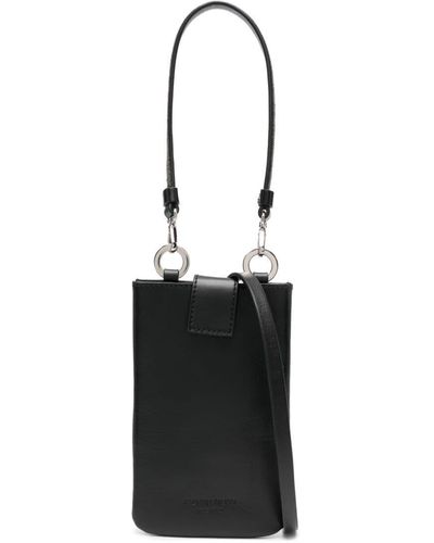 Fabiana Filippi Logo-debossed Leather Phone Case - Black
