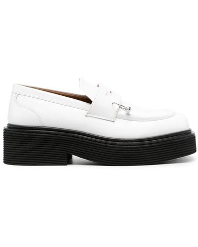 Marni Piercing-detail Slip-on Loafers - White
