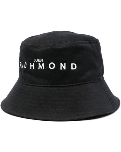 John Richmond Sombrero de pescador con logo bordado - Negro