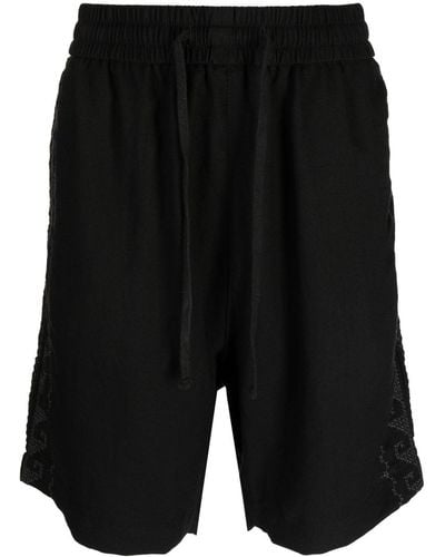 FIVE CM Embroidered-detailed Shorts - Black