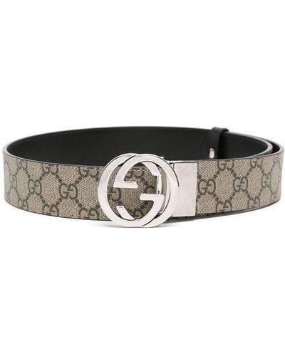 Gucci Interlocking G-buckle Reversible Belt - Brown