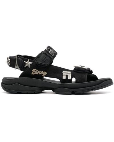 Balenciaga Tourist Touch-strap Sandals - Black