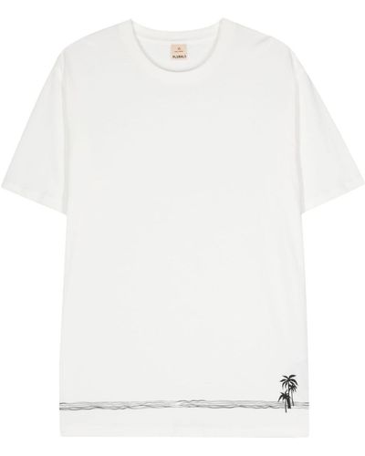 Peuterey Katoenen T-shirt Met Print - Wit