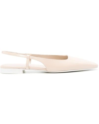 3Juin Lian Patent-leather Ballerina Shoes - Natural