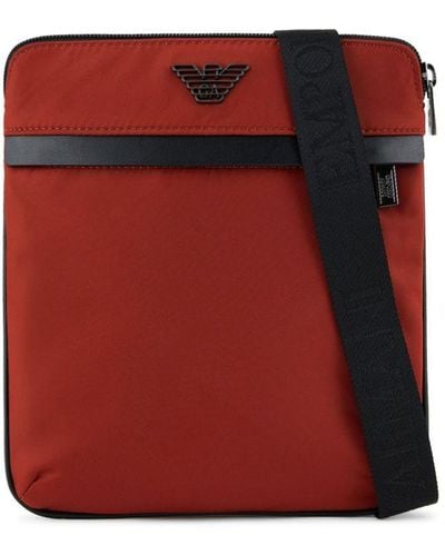 Emporio Armani Logo-plaque Messenger Bag - Red