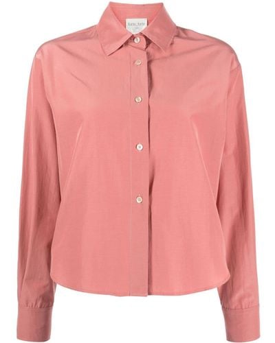 Forte Forte Cropped Long-sleeve Shirt - Pink
