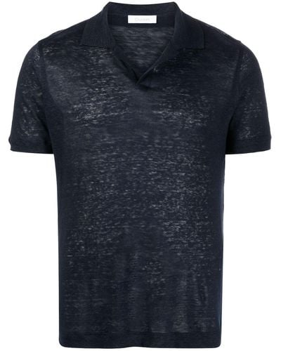 Cruciani Lined Short-sleeved Polo Shirt - Blue
