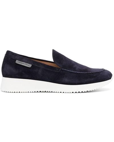 Gianvito Rossi Yatchclub Suede Loafers - Blue