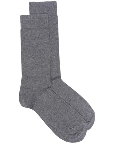 Sunspel Logo-print Socks - Gray