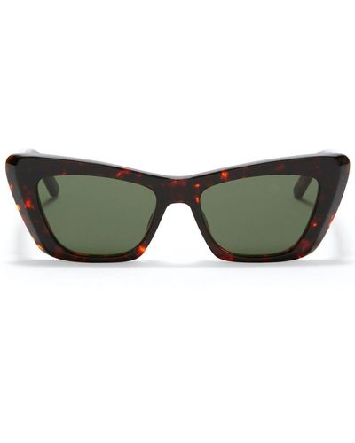 Palm Angels Hermosa Square-frame Sunglasses - Green