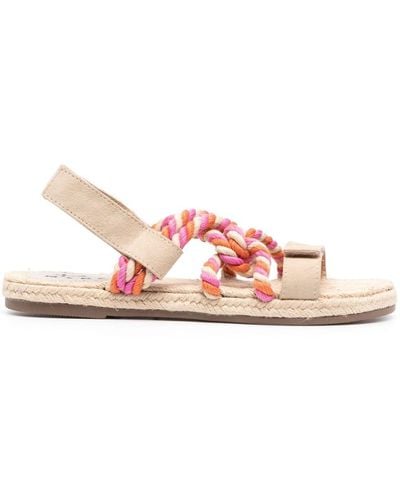 Manebí Cord-detail Flat Sandals - Pink
