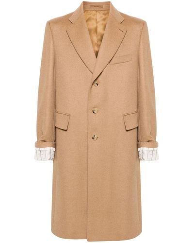 Gucci Wool Single-breasted Coat - Brown