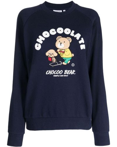 Chocoolate Katoenen Sweater - Blauw