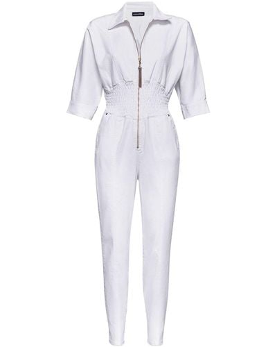 retroféte Ellis Jumpsuit - Weiß