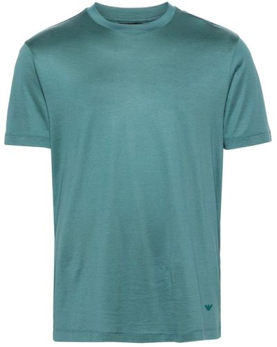 Emporio Armani T-shirt en jersey à logo appliqué - Vert