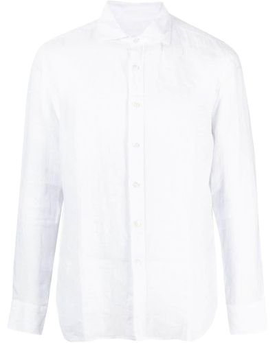 120% Lino T-shirt girocollo - Bianco