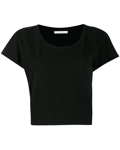John Elliott T-Shirt im Cropped-Design - Schwarz