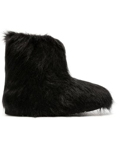Stand Studio Olivia Faux Fur Ankle Boots - Black