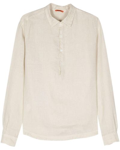 Barena Long-sleeves Linen Shirt - White