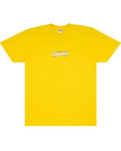 Supreme Camiseta con logo - Amarillo