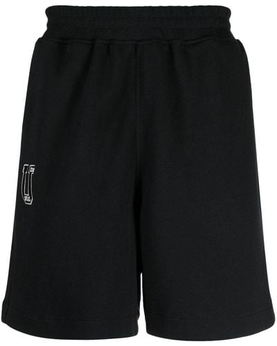 Izzue Pantalones cortos de chándal con logo - Negro