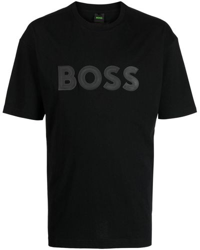 BOSS Camiseta con logo estampado - Negro