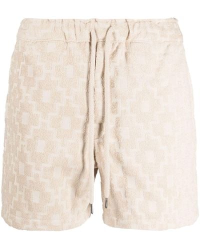 Oas Ikat-pattern Terry-cloth Shorts - Natural