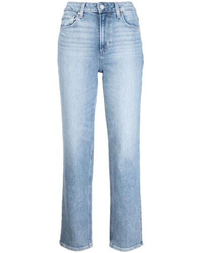 PAIGE Gerade Cropped-Jeans - Blau