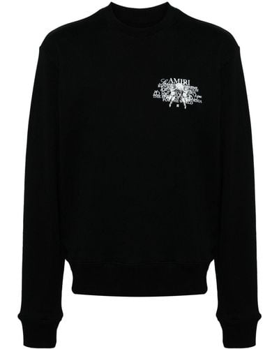 Amiri Logo-print Cotton Sweatshirt - ブラック
