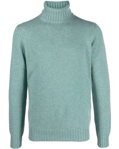 Dell'Oglio Rollkragenpullover aus Kaschmir - Grün