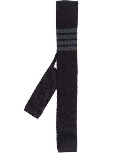 Thom Browne 4-bar Striped Tie - Black