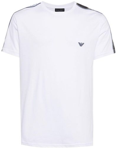 Emporio Armani Katoenen T-shirt Met Logoprint - Wit