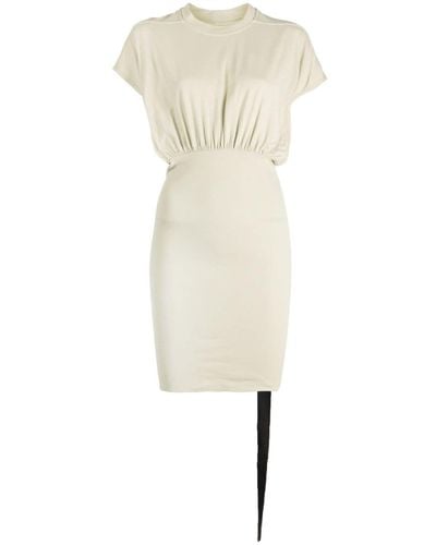 Rick Owens Mini-jurk Met Gesmokt Detail - Wit