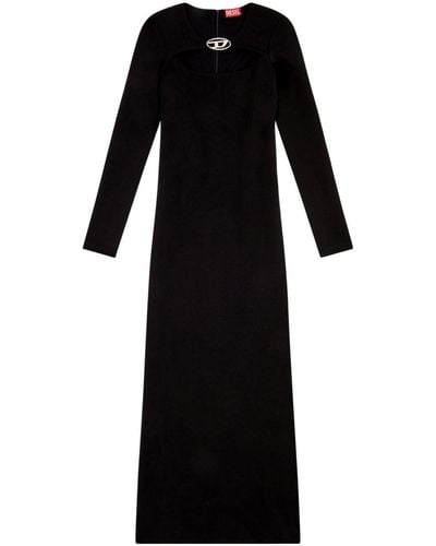 DIESEL D-ams ロゴプレート ドレス - ブラック