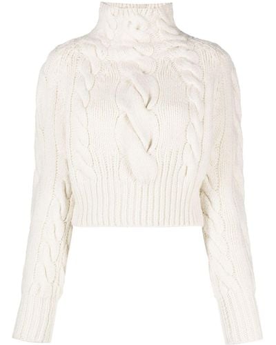 Zimmermann Pullover mit Rüschenkragen - Weiß