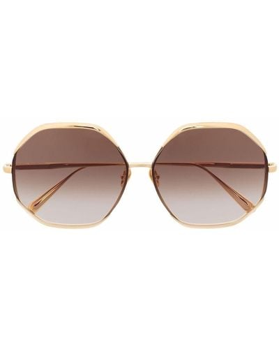 Linda Farrow Camila Tinted Sunglasses - Brown