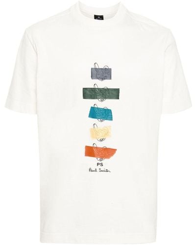 PS by Paul Smith Taped Bunnies T-Shirt - Weiß