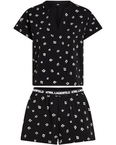 Karl Lagerfeld Ikonik 2.0 Pyjama Set - Black