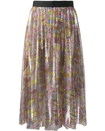 Emilio Pucci Sequin Pleated Skirt - Multicolour