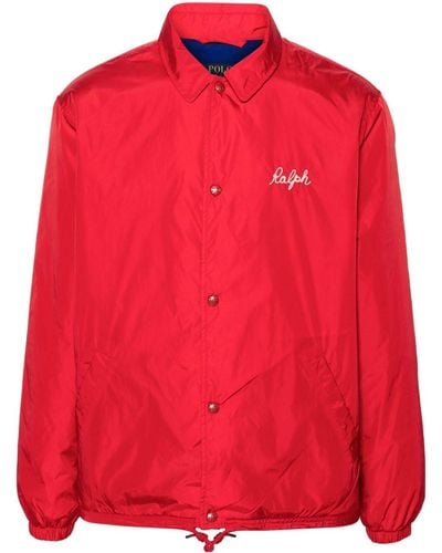 Polo Ralph Lauren Classic-collar Bomber Jacket - Red