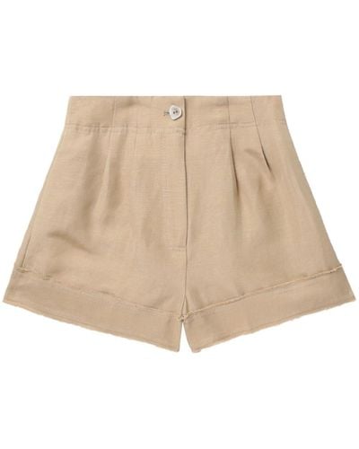 Aje. Linen-blend Mini Shorts - Natural