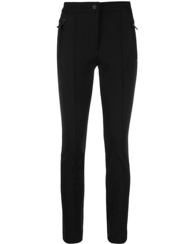 3 MONCLER GRENOBLE Logo-patch High-waisted Trousers - Black